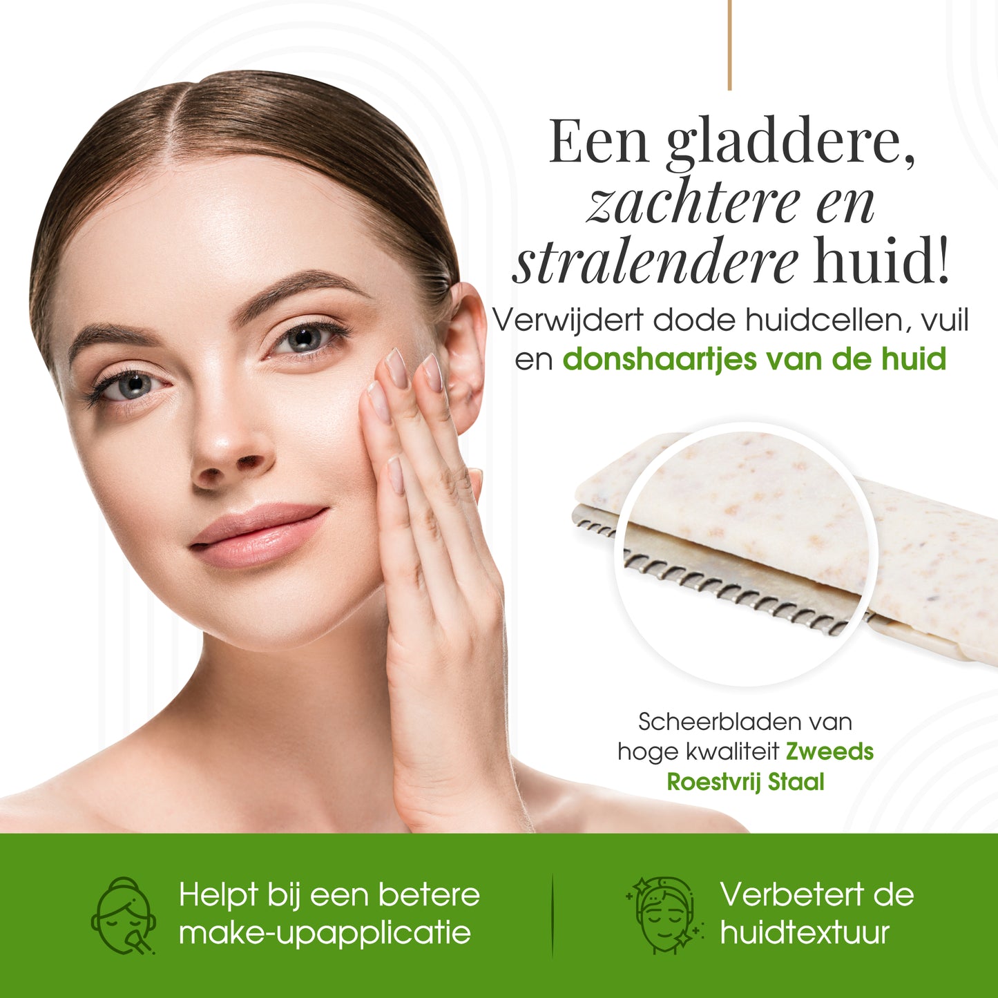 INTER-ESQUE Wenkbrauw Mesje - Eyebrow Razor - Dermaplaning - Scheermesjes Gezicht - Wenkbrauw Scheermesje van Tarwestro - 6 Stuks - Klein - INTER-ESQUE