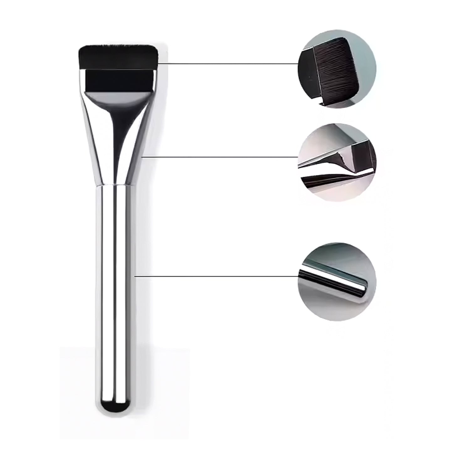INTER-ESQUE Foundation Kwast - Foundation Brush - Aluminium