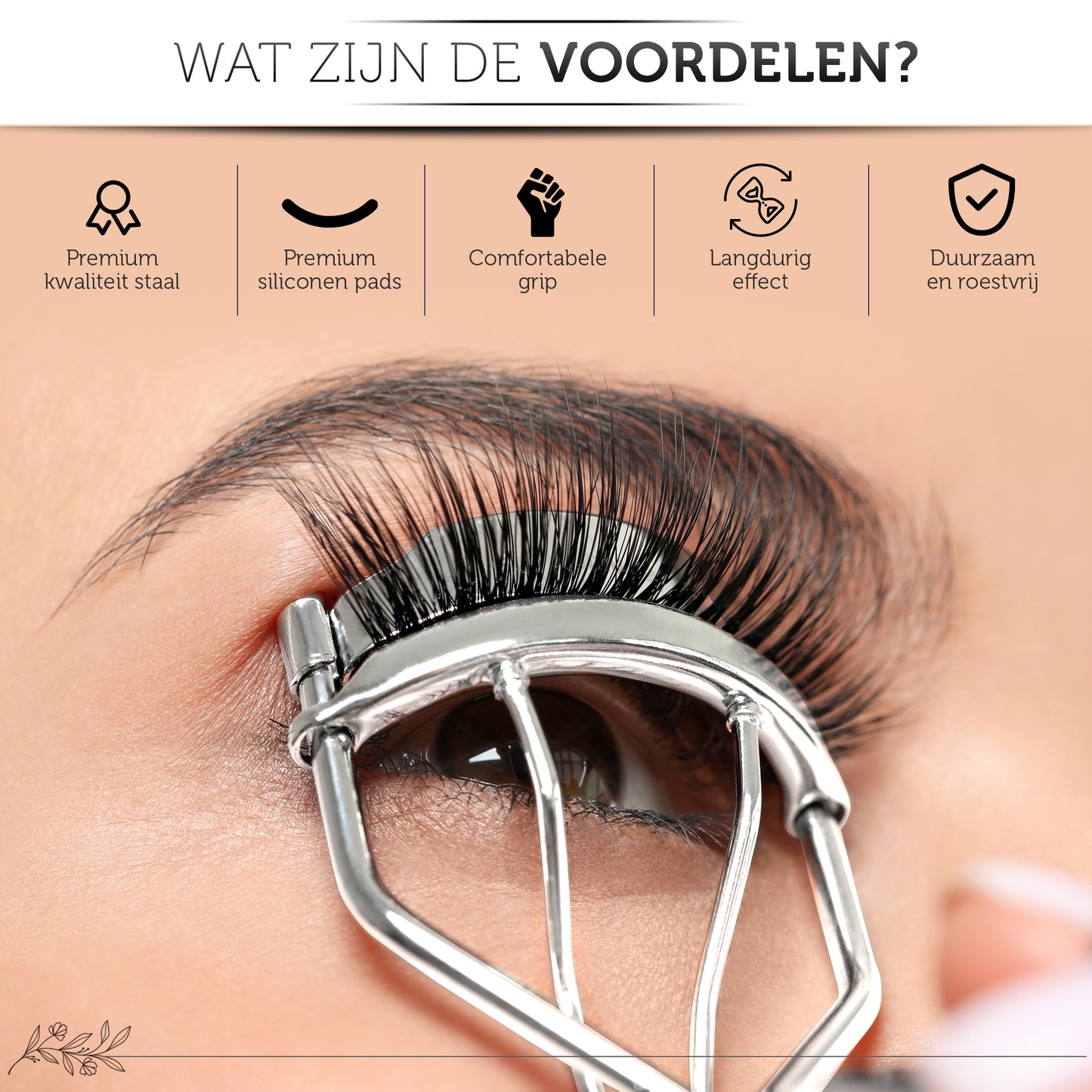 INTER-ESQUE® Wimperkruller - Eyelash Curler + 5x Gratis Extra Siliconen Pad - Paars