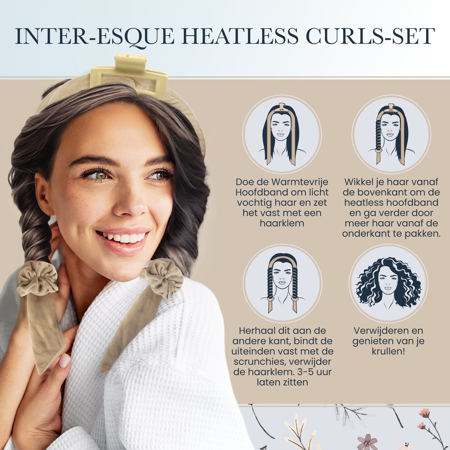 INTER-ESQUE® heatless curls - complete set - beige