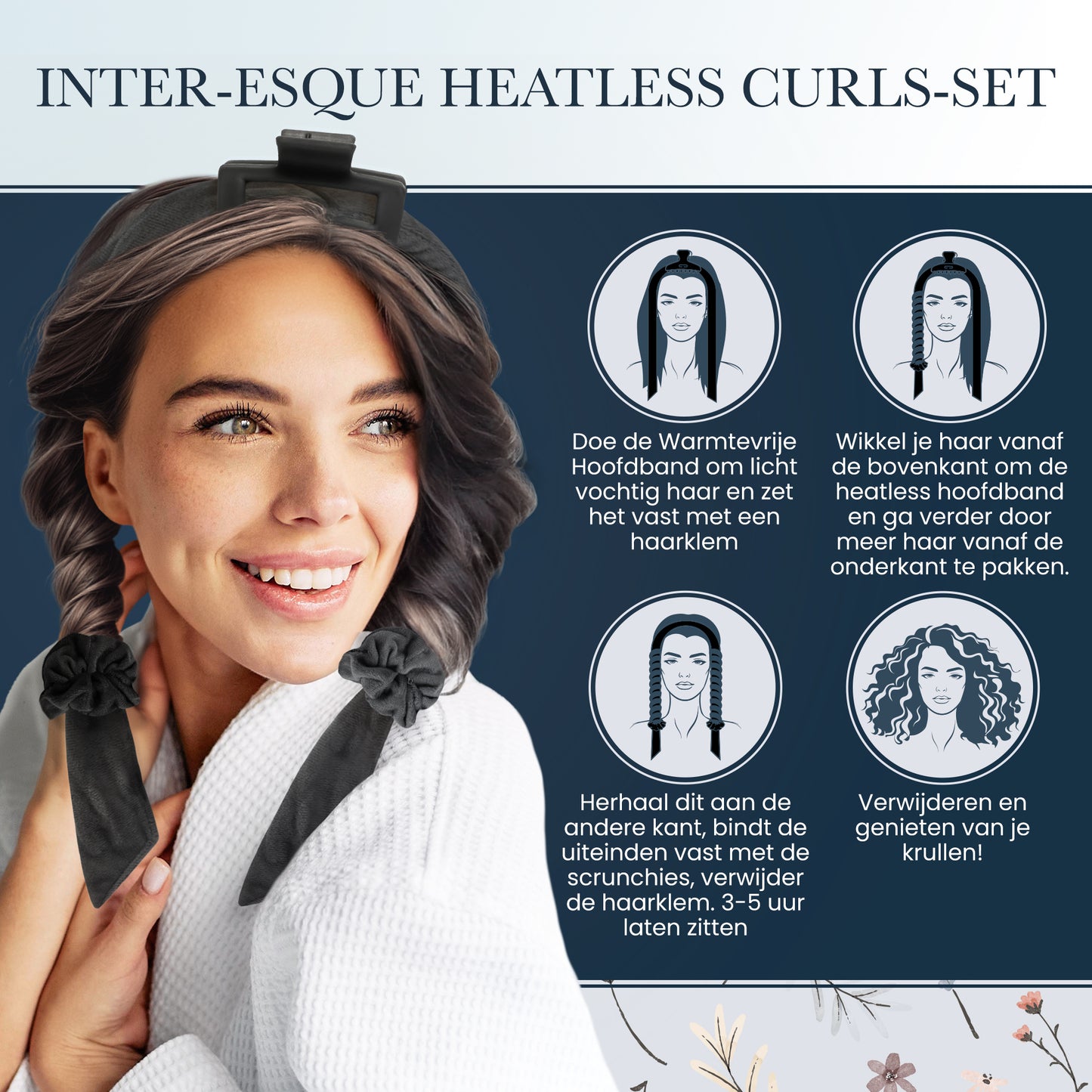 INTER-ESQUE® heatless curls - complete set - zwart