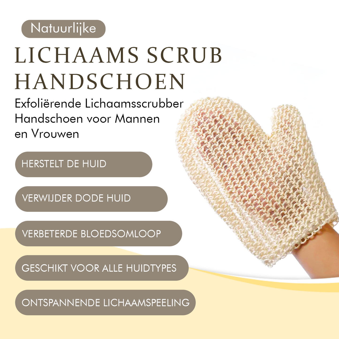 INTER-ESQUE Scrub Handschoen - Exfoliating Glove - Sisal