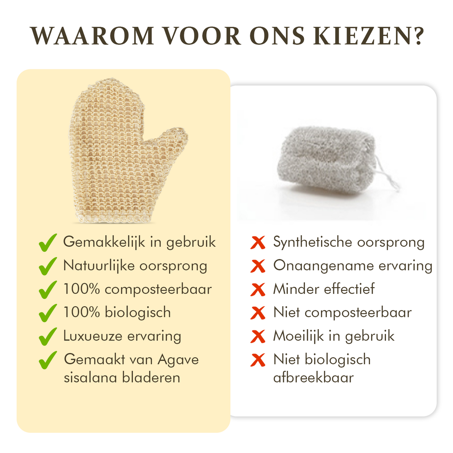 INTER-ESQUE Scrub Handschoen - Exfoliating Glove - Sisal