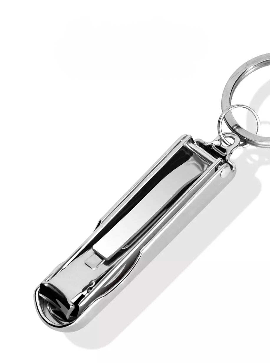 INTER-ESQUE Nagelknipper Sleutelhanger - Met Nagelvijl - Zilver - INTER-ESQUE