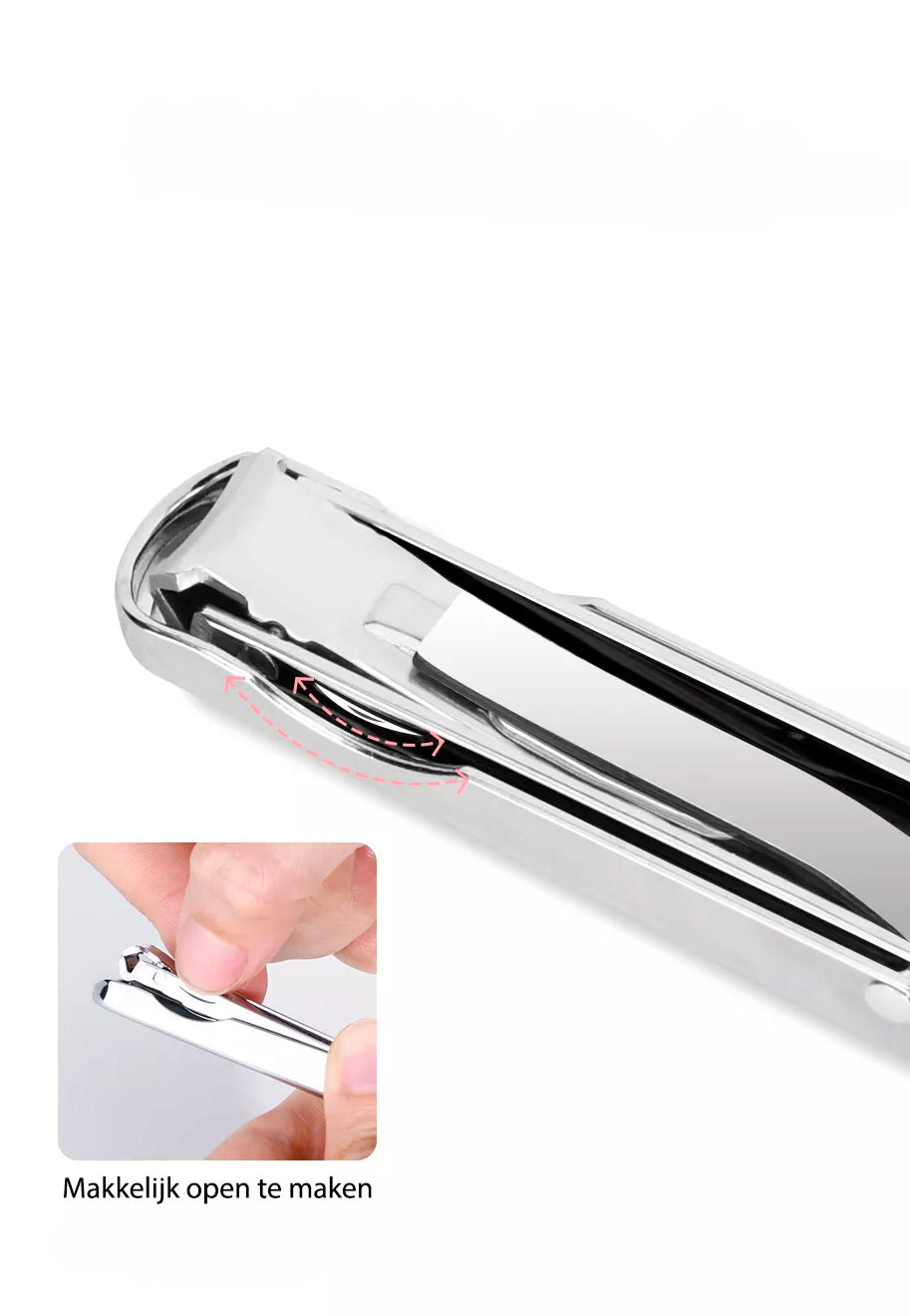 INTER-ESQUE Nagelknipper Sleutelhanger - Met Nagelvijl - Zilver - INTER-ESQUE