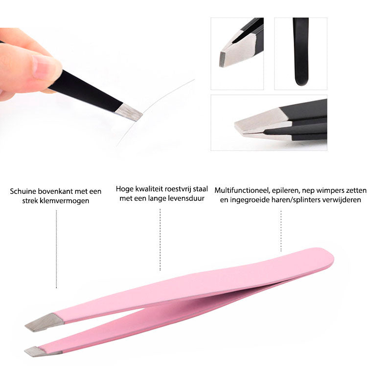 INTER-ESQUE - Epileer pincet - Tweezer - Epileren - Roze - INTER-ESQUE