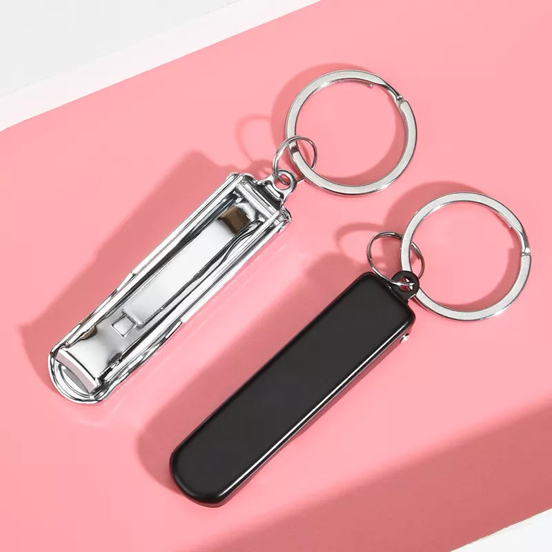 INTER-ESQUE Nagelknipper Sleutelhanger - Met Nagelvijl - Zwart - INTER-ESQUE