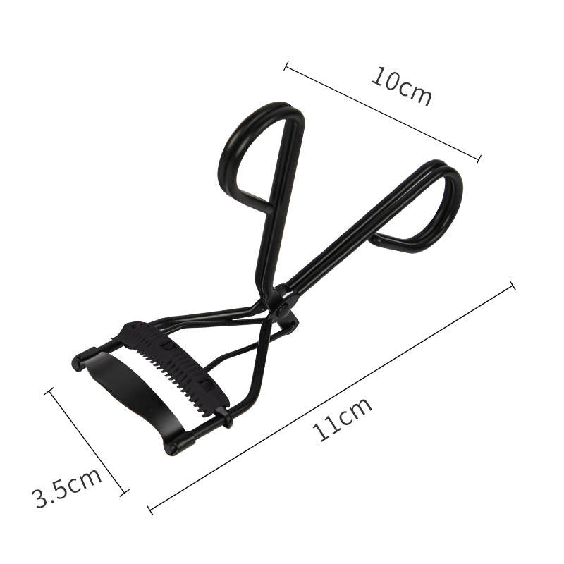 INTER-ESQUE® Wimperkruller - Eyelash Curler + 3x Gratis Extra Siliconen Pad & 3x Extra Kam - Zwart - INTER-ESQUE