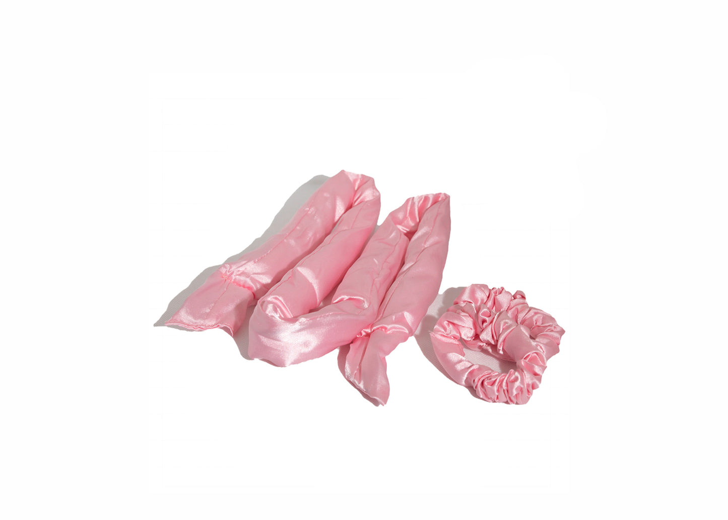 INTER-ESQUE - Heatless Curls - Krulspelden - haarrollers + Gratis Scrunchies - Roze - INTER-ESQUE