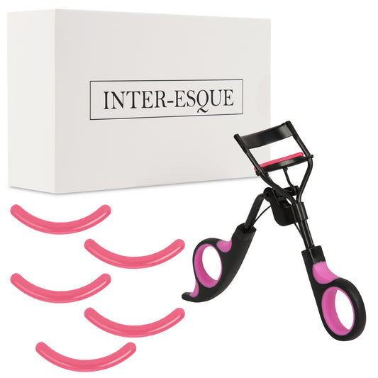 INTER-ESQUE® Wimperkruller + 5x Gratis Extra Siliconen Pad - Zwart/Paars