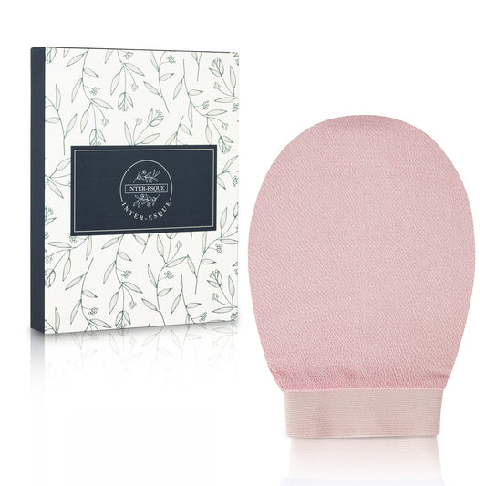 INTER-ESQUE Scrub Handschoen - Exfoliating Glove - Scrub Washand - Roze