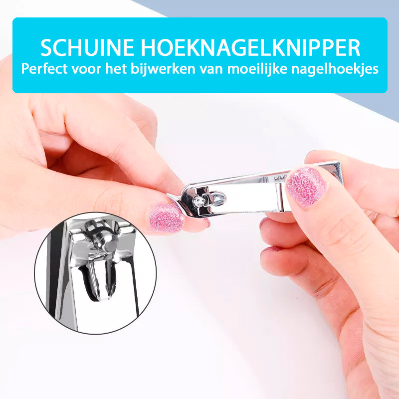 INTER-ESQUE Nagelknipper Set - Manicure Set - Pedicure Set - Nagelvijl + Gratis Pincet - INTER-ESQUE
